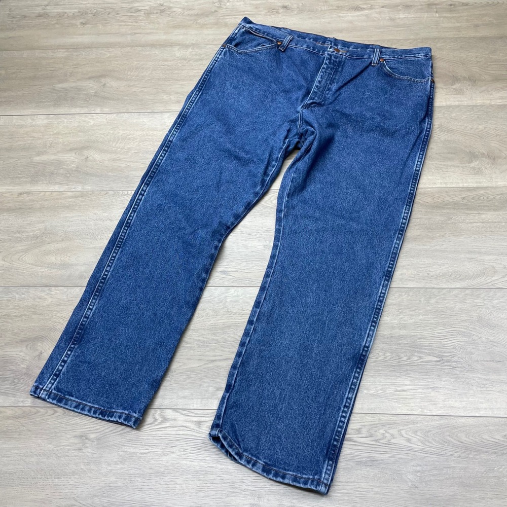 Wrangler 13MWZ Cowboy Cut Jeans Mens 40x30 Blue Rigid Denim Straight Leg Country